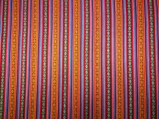 Fabric with strips for folk costume - fabrics shop Pluss Audums